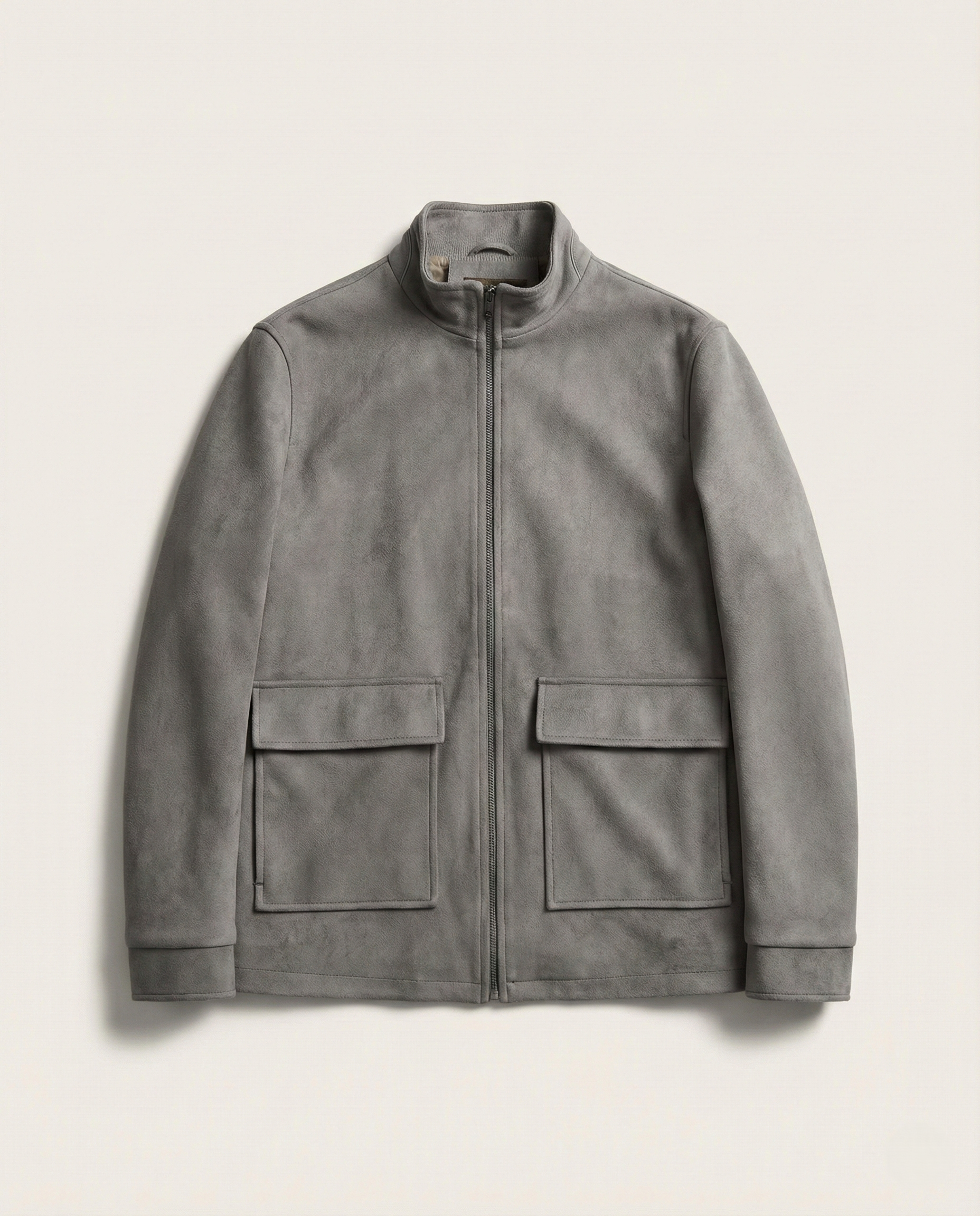 Loro Piana - Soft Suede Zip-Front Field Jacket - Dove Grey