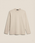 Loro Piana Embroidered Logo Long-Sleeve Beige Crewneck