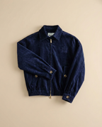 Miu Miu Dark Blue Corduroy Zip-Up Jacket
