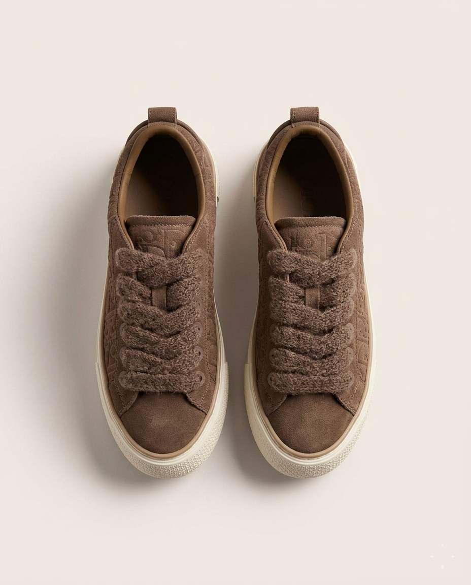 Dior - B33 Sneaker in Brown Dior Oblique Embossed Suede