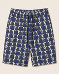 Moncler - Graphic Geometric Print Shorts - Blue/Cream