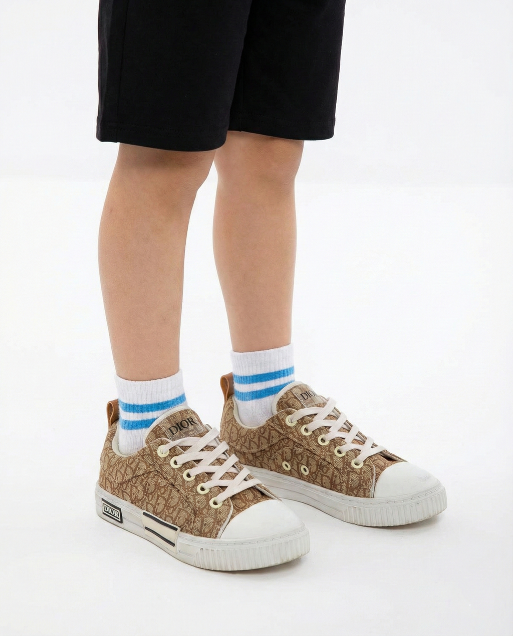 Dior - Kids Low-Top Sneakers - Beige Oblique Canvas