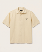 Prada Short-Sleeved Crinkled Technical Shirt