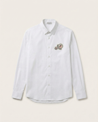Moncler - Men's White Cotton Poplin Shirt with Logo Patches
