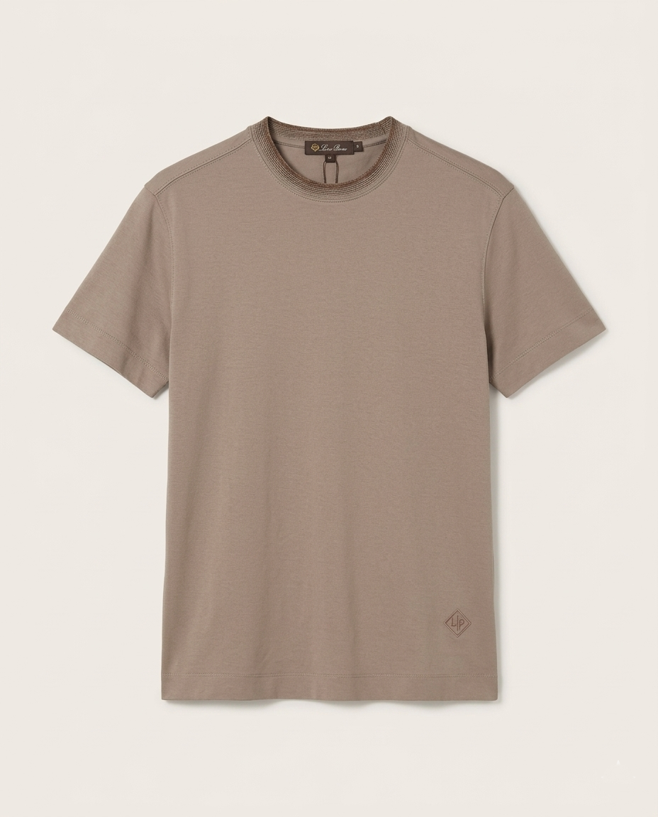 Loro Piana - Cotton & Silk Crewneck T-Shirt - Desert Rose