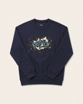 Fendi Roma - Pop Art Comic Motif Crewneck Sweatshirt – Navy Blue