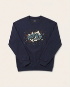 Fendi Roma - Pop Art Comic Motif Crewneck Sweatshirt – Navy Blue
