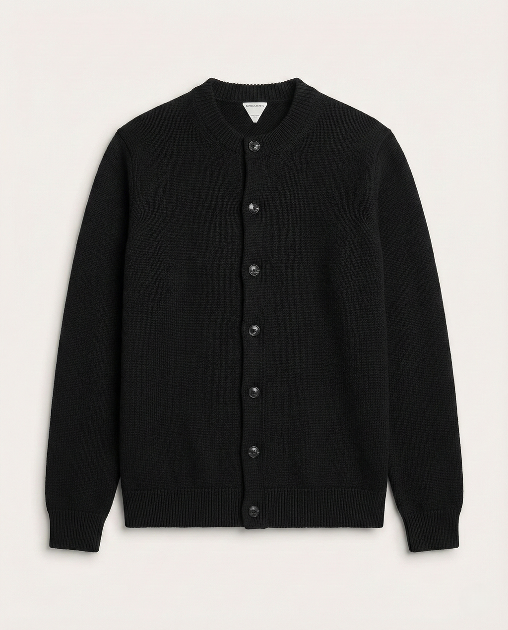 Bottega Veneta - Black Knit Button-Up Cardigan