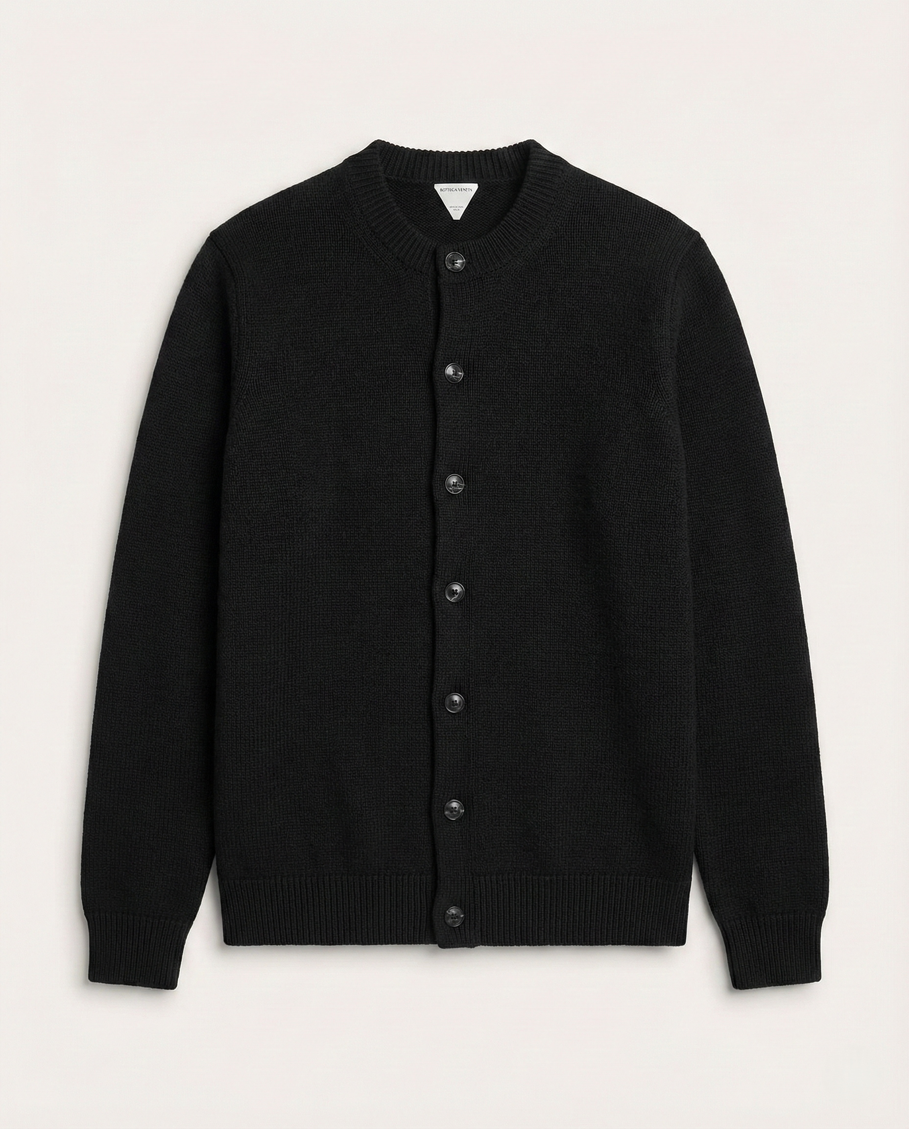 Bottega Veneta - Black Knit Button-Up Cardigan