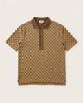 Gucci - Cotton Piqué Polo with Web Stripe Collar