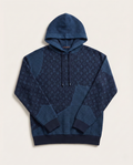 Louis Vuitton Navy Textured Monogram Wool-Blend Hoodie