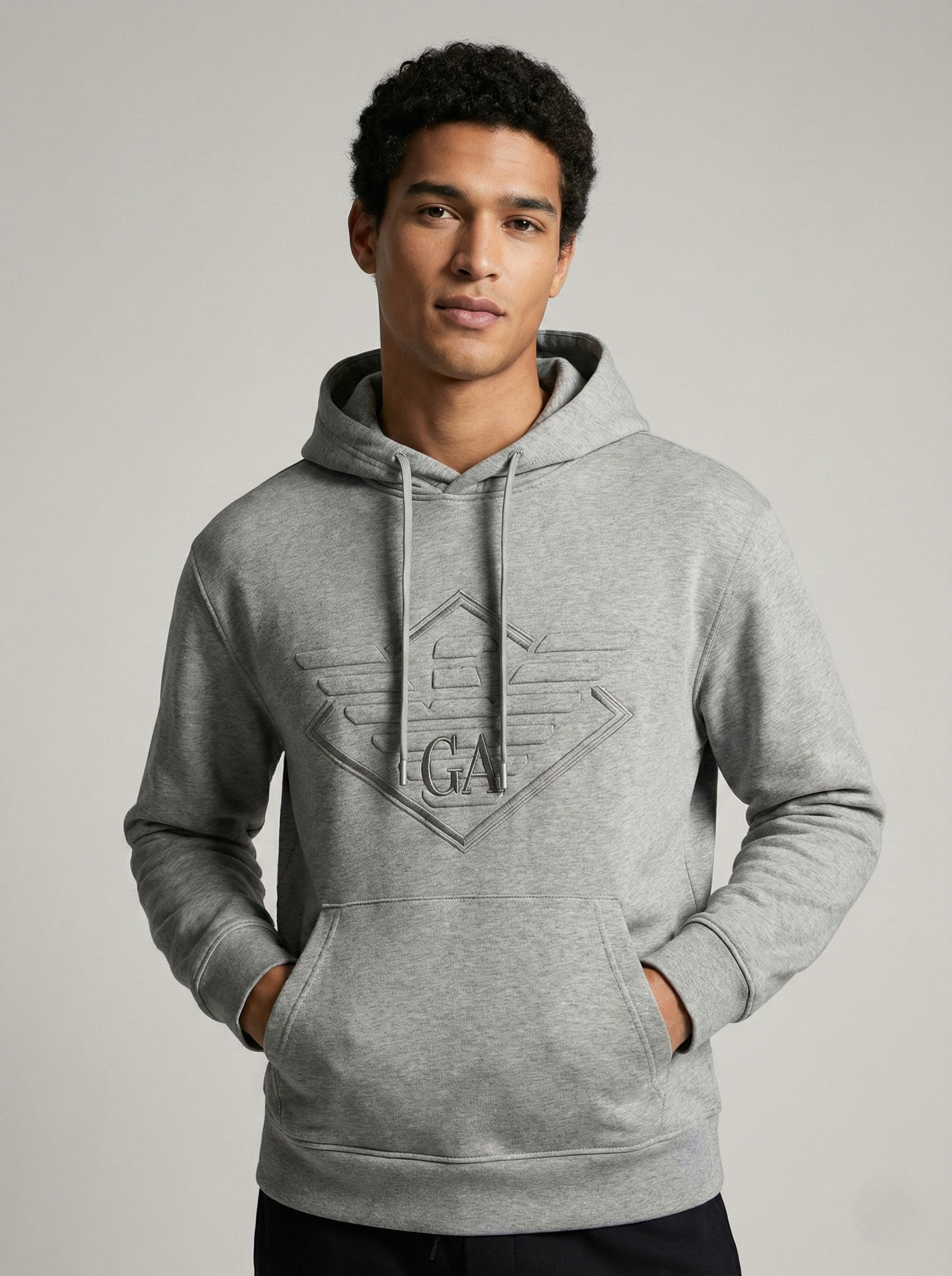 Giorgio Armani Men's Grey Hoodie
