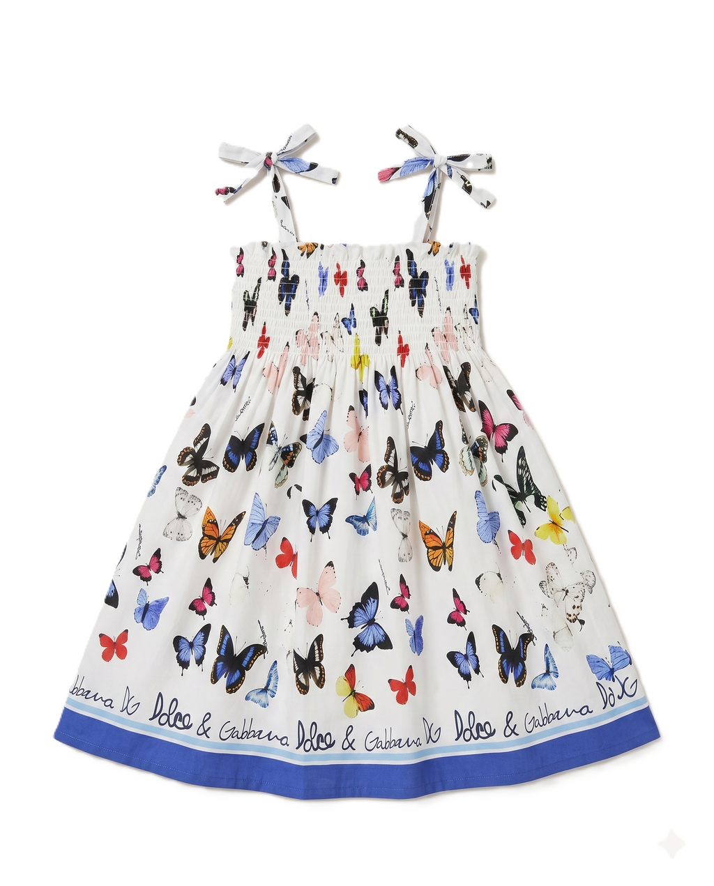 Dolce & Gabbana Kids - Butterfly Smocked Dress