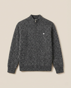Celine - Grey Half-Zip Knit Sweater