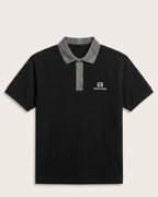 Balenciaga - Black Polo Shirt with Distressed Collar and Logo