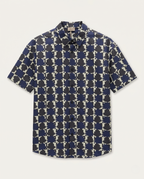 Moncler - Print Short-Sleeve Shirt - Blue/Cream