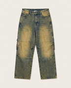 Loewe - Workwear Cargo Jeans - Sandwashed Indigo