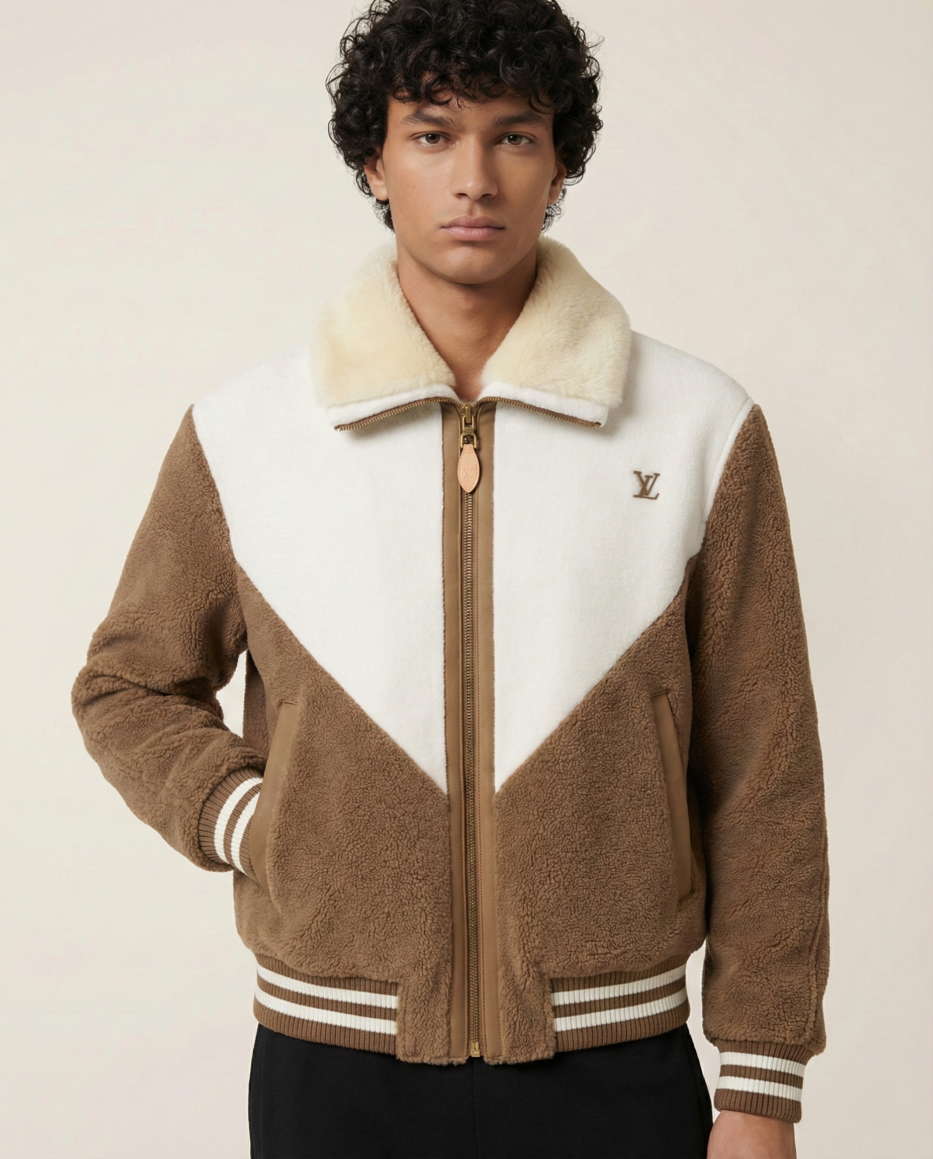 Louis Vuitton Sherpa Fleece Bomber Jacket