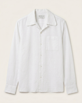 Brunello Cucinelli - White Linen Long-Sleeve Shirt