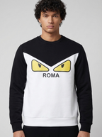Fendi Two-Tone "Fendi Roma" Monster Eyes Sweatshirt