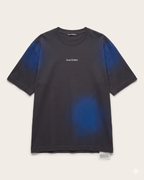 Acne Studios - Oversized Spray-Print Tee in Anthracite/Cobalt