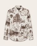 Louis Vuitton - Monogram Sketch Cityscape Long-Sleeve Shirt - Cream/Brown
