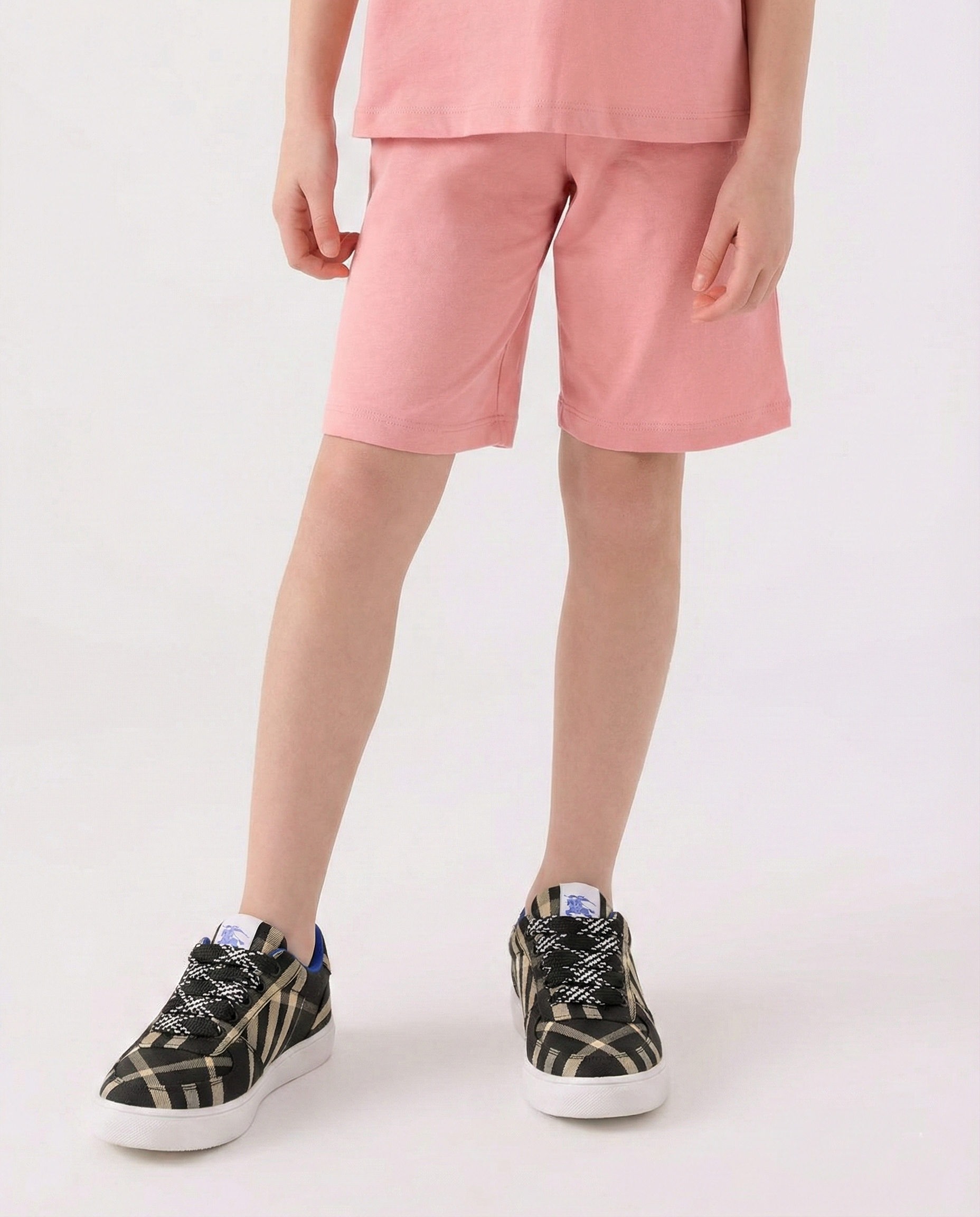 Burberry - Junior Plaid Low-Top Trainers with Patterned Laces