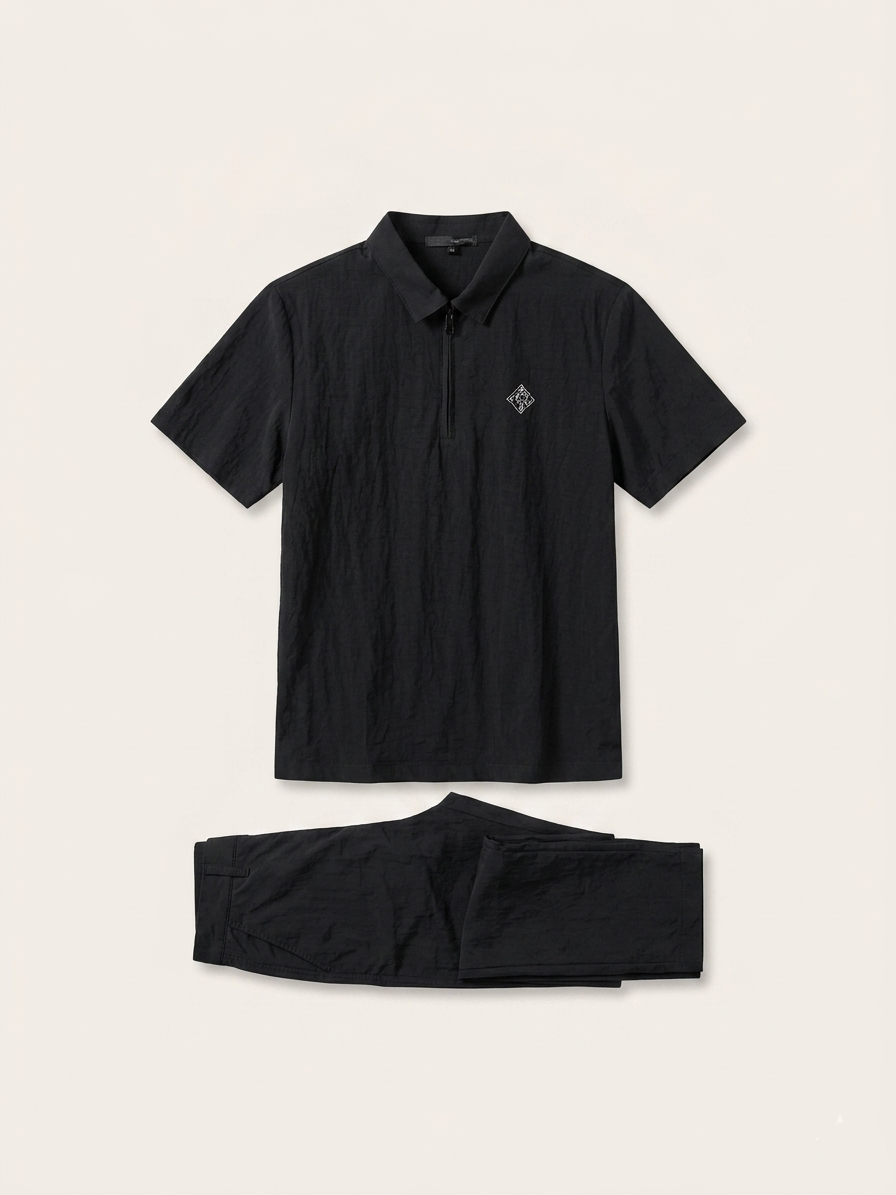 Giorgio Armani - Technical Crinkle-Jersey Polo & Trousers Travel Set