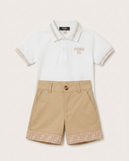 Fendi - Kids Embroidered Logo Polo and Chino Set