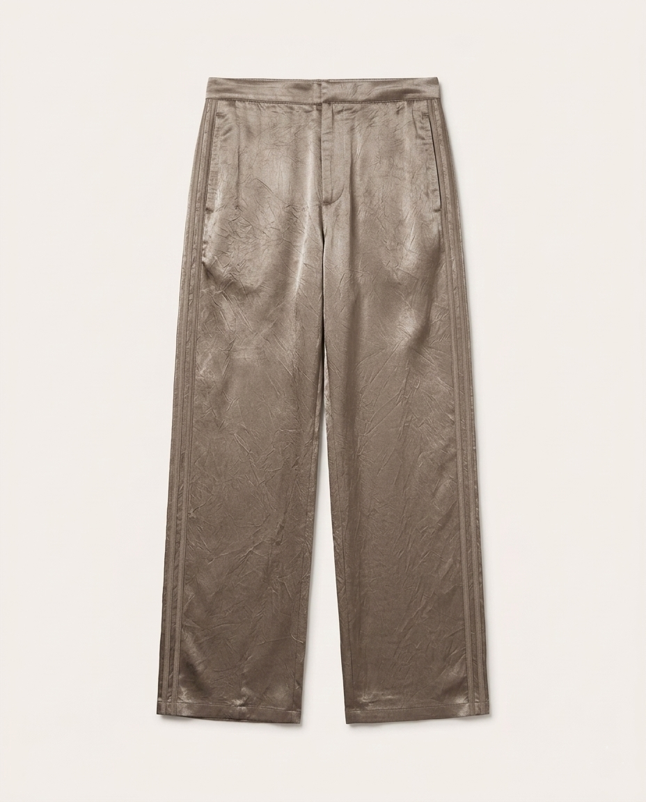 The Row Textured Silk-Blend Track Trousers – Antique Bronze