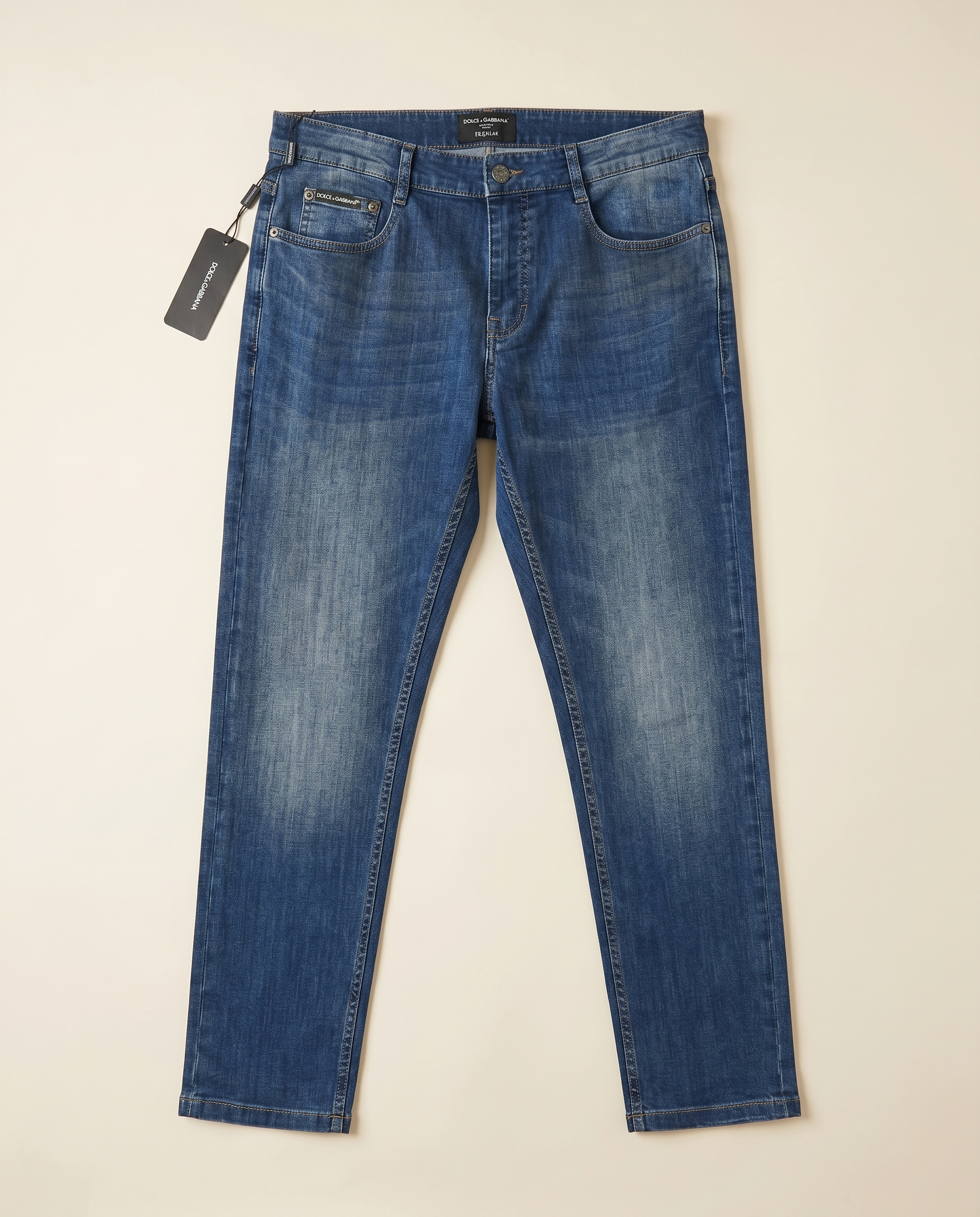 Dolce & Gabbana - Premium Blue Wash Slim-Straight Denim Jeans