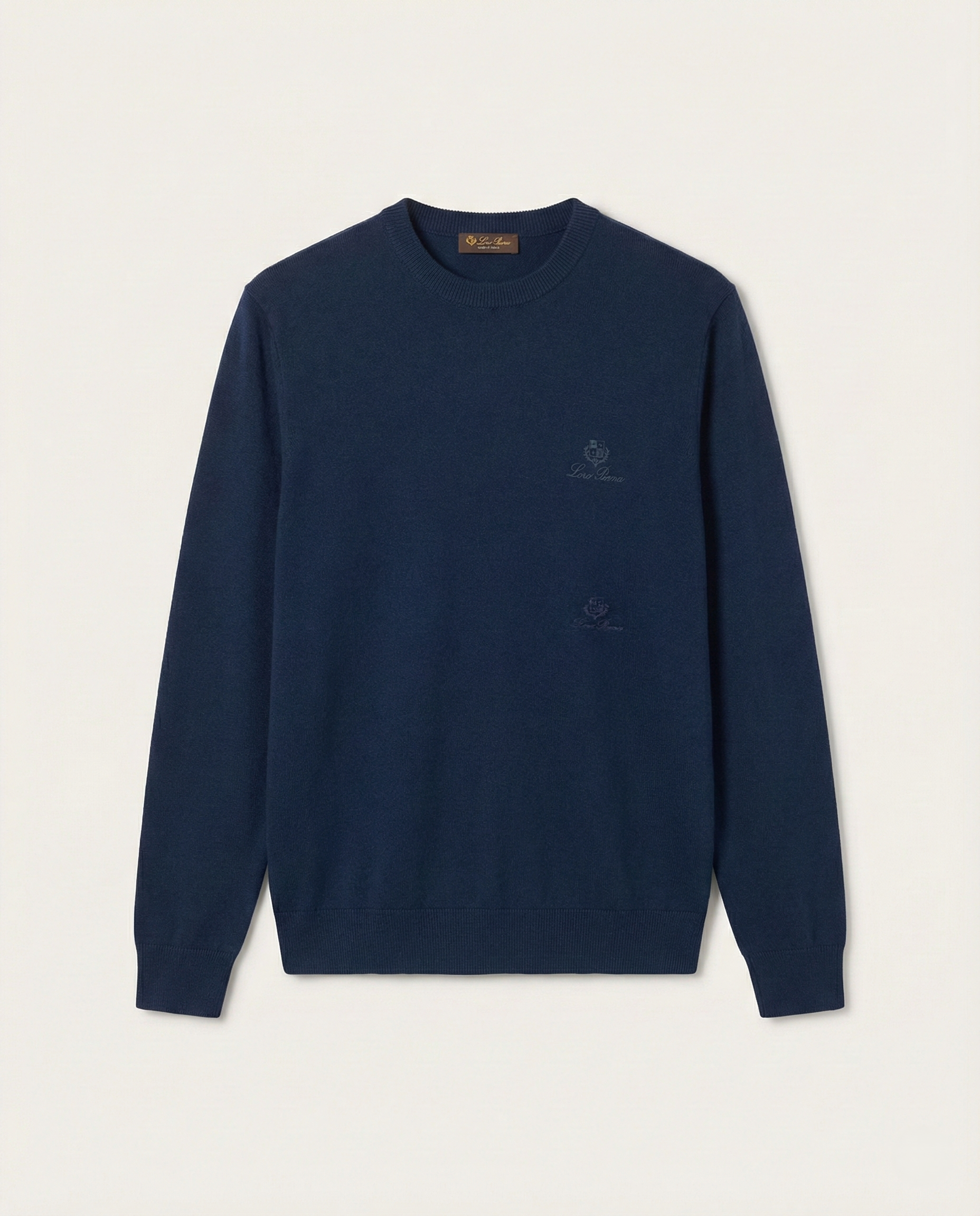 Loro Piana Fine-Gauge Cashmere Crewneck Sweater - Dark Navy