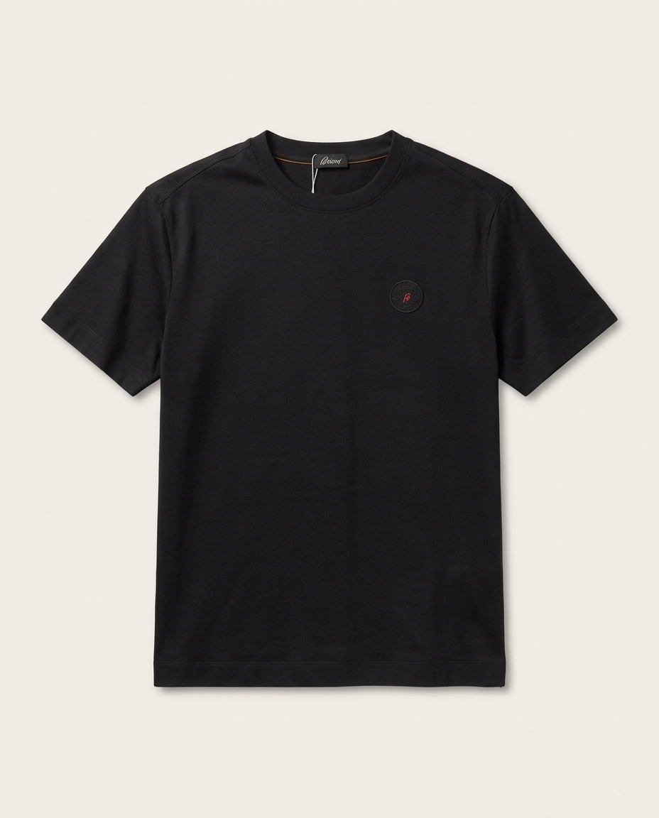 Brioni - Embroidered Logo Cotton Jersey T-Shirt – Premium Essential