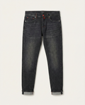 Kiton Napoli - Tailored Dark Wash Denim with Signature Red Accents