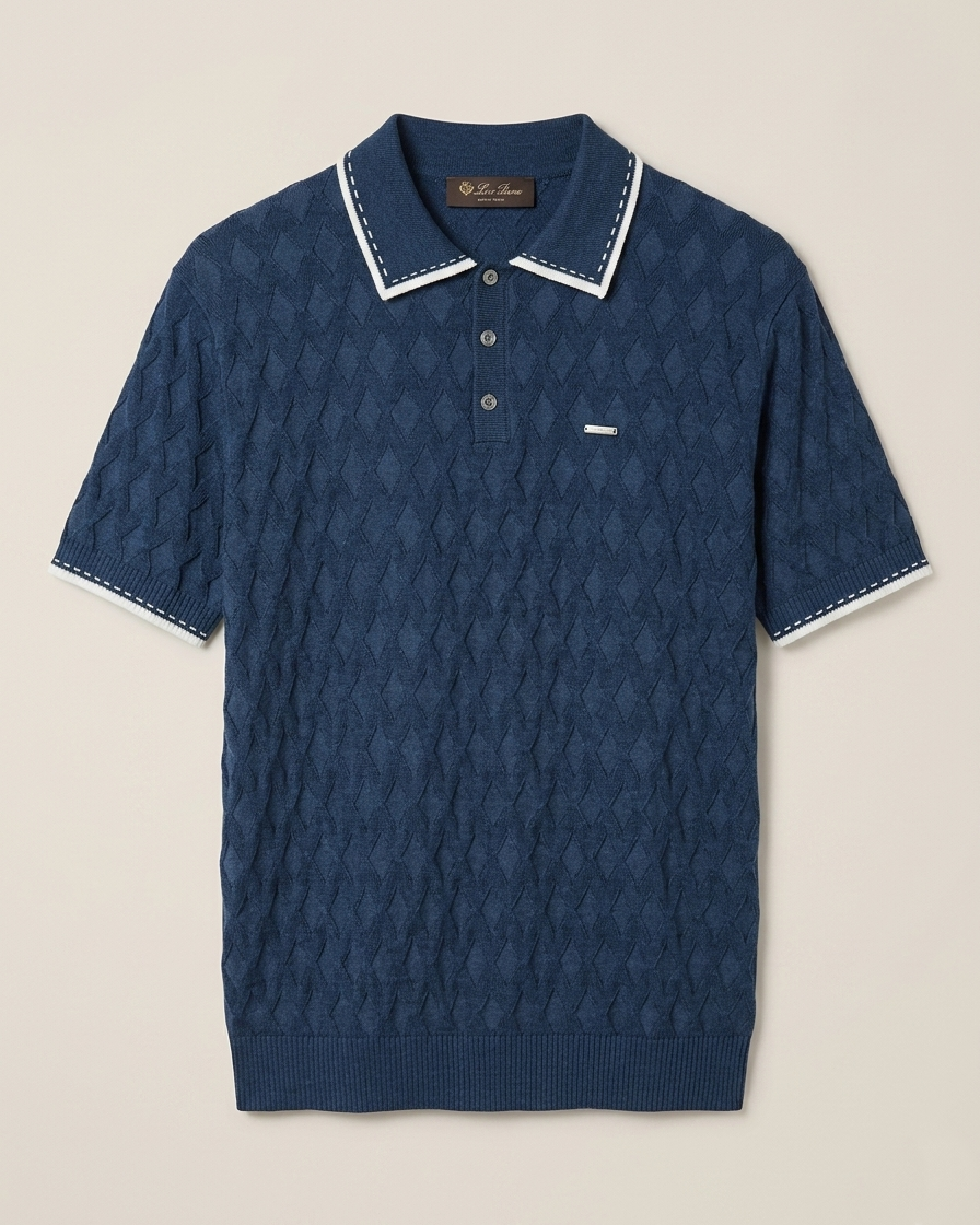 Loro Piana - Diamond-Weave Silk and Cotton Knit Polo