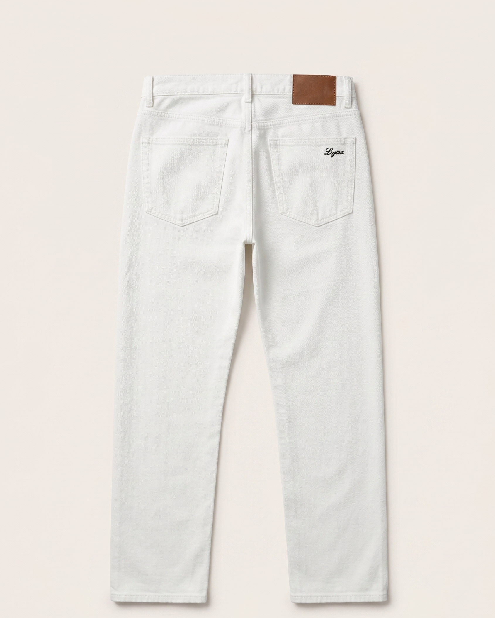 Loro Piana - White Straight Leg Denim Jeans