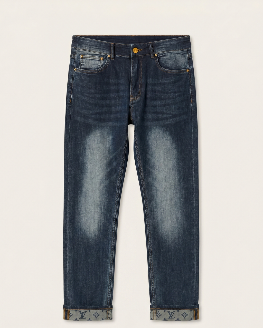 Louis Vuitton - Cuff Dark Wash Denim Jeans