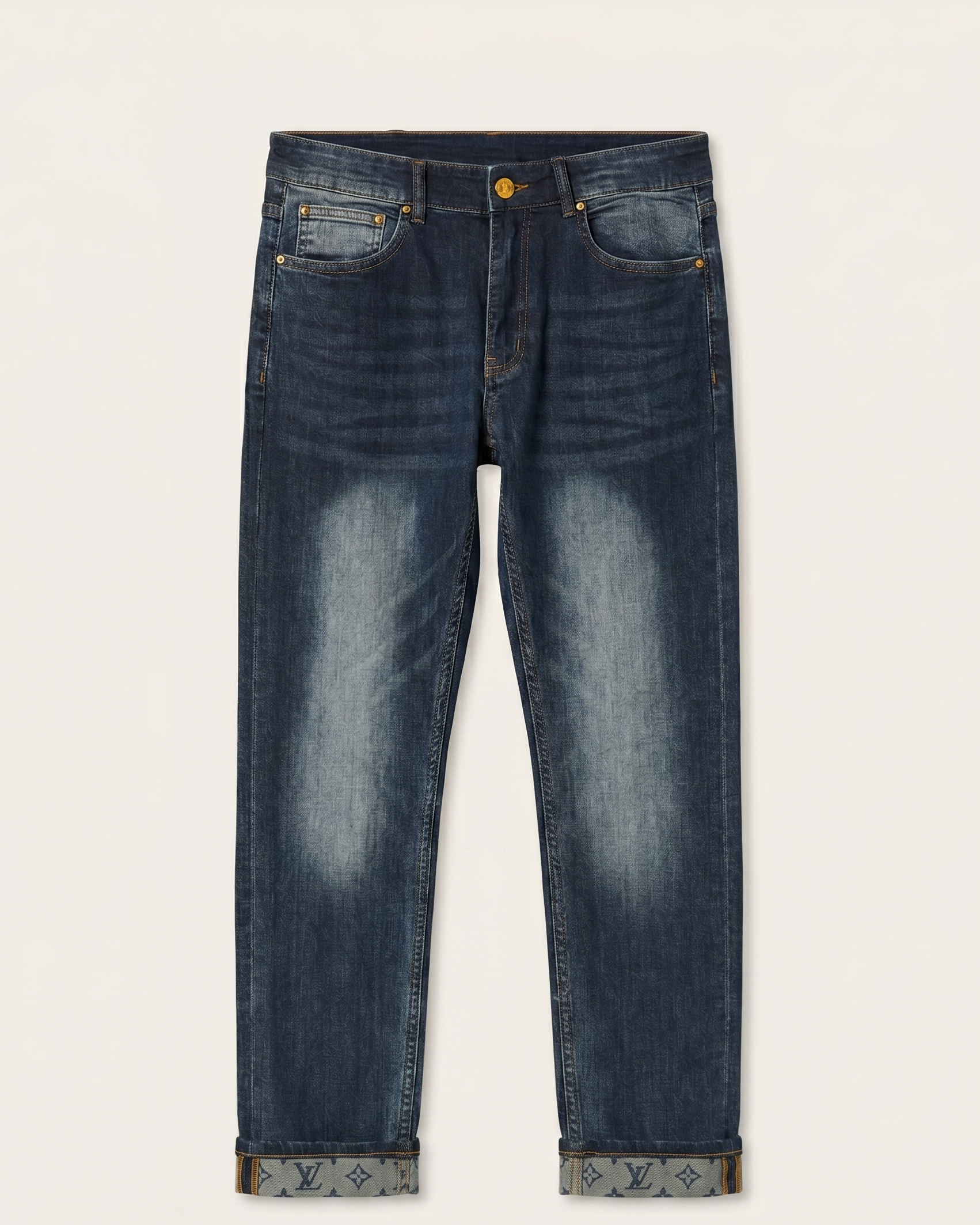 Louis Vuitton - Cuff Dark Wash Denim Jeans