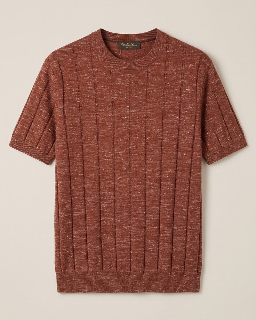 Loro Piana - Ribbed Cotton and Silk Knit T-Shirt