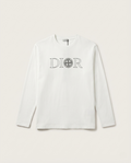 Dior x Stone Island Compass Logo White Long-Sleeve T-Shirt