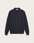 Hermès - 'H' Embroidery Contrast-Detail Knit Polo - black