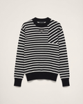 Prada Men's Black & White Striped Knit Sweater