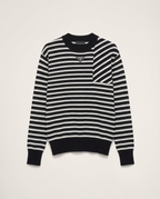Prada Men's Black & White Striped Knit Sweater