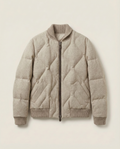 Loro Piana - Cashmere-Blend Diamond Quilted Bomber Jacket - Beige