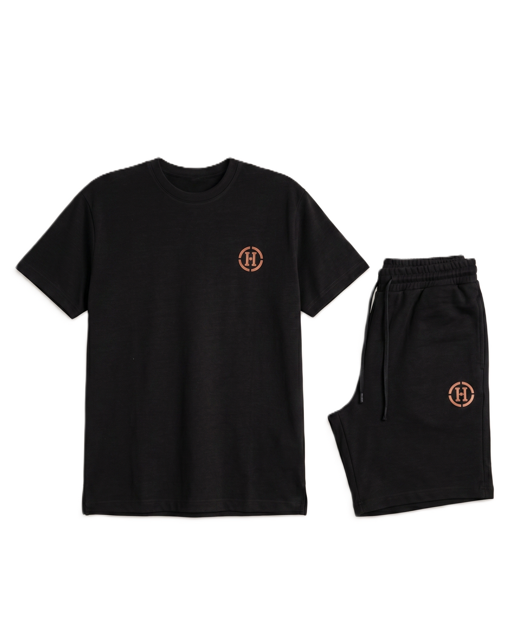 Hermès - Black T-Shirt and Shorts Co-ord Set