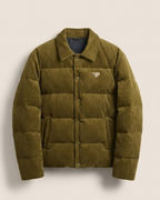 Prada - Corduroy Puffer Jacket - Olive Green