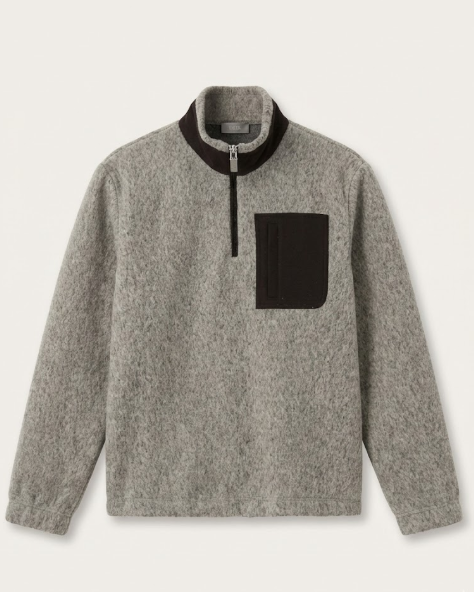 Dior - Textured Wool Quarter-Zip Pullover