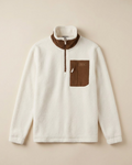 Dior - Contrast Panel Sherpa Fleece Quarter-Zip