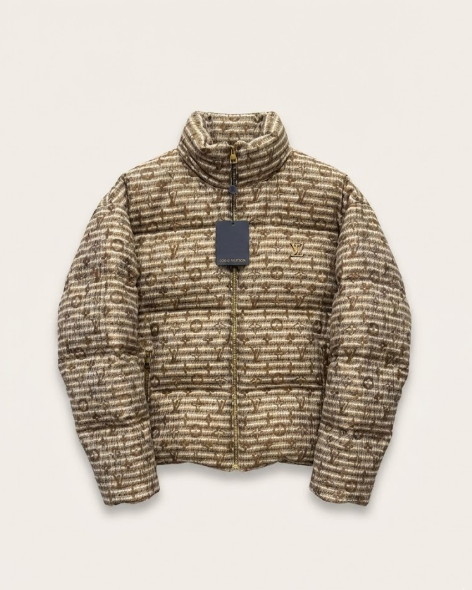 Louis Vuitton - Monogram Stripe Puffer Jacket - Brown