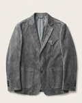 Prada - Grey Suede Blazer with Patch Pockets